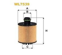 WL7539 FILTRO OLIO PER Fiat 500L 351 352 1.3 D Multijet 70 KW 95 CV