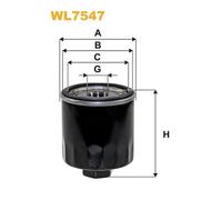 WL7547 FILTRO OLIO PER Ford Transit V363 Pianale P. T. FED FFD 2.0 EcoBlue mHEV