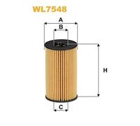 WL7548 FILTRO OLIO PER Land Rover Discovery Sport Van L550 TD4 4x4 132 KW 179 CV