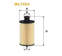 WL7554 FILTRO OLIO PER Ssangyong Korando CK 2.0 GPL 110 KW 150 CV