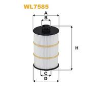 WL7585 FILTRO OLIO PER Audi A6 4G2 4GC S6 quattro 309 KW 420 CV