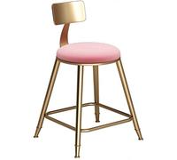 WLABCD Bar Sgabelli Bar Sedia Dolce Negozio Bar Ristorante Sala Sedia Schienale Sgabello Nordico Semplice Oro Metallo Sgabello Moda/rosa / 45CM