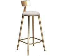 WLABCD Bar Sgabelli Bar Sedia Dolce Negozio Bar Ristorante Sala Sedia Schienale Sgabello Nordico Semplice Oro Metallo Sgabello Moda/bianca / 60cm