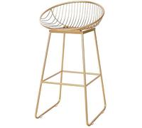 WLABCD Bar Sgabelli Nordico Bar Sgabello Bar Sedia Battuto Ferro Sgabello Moderno Minimalista Casuale Metallo Sedia Oro e Rosa Oro Moda/d'oro / 42