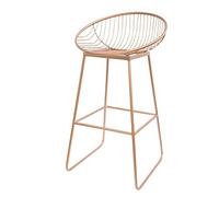 WLABCD Bar Sgabelli Nordico Bar Sgabello Bar Sedia Battuto Ferro Sgabello Moderno Minimalista Casuale Metallo Sedia Oro e Rosa Oro Moda/Oro rosa / 42