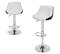 WLABCD Due Pezzi Sgabello Fashion Bar Sgabelli Rotazione Seggiovia Colorato Sgabello Crema/bianca/Come mostrato