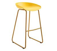 WLABCD Elegante Barra Alta Sedia Sgabello da Bar Oro Moderno,Semplice Adatto per Negozio Di Tè Bar Sgabello da Bar Cafe/giallo/Come mostrato