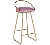 WLABCD Moda Colazione Sgabello da Bar Bar Seggioloni Sgabello da Bar Cafe Può Essere Utilizzato in Bar Soggiorno Cucina Negozio Di Te Semplice/rosa / 65CM