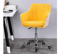 WLABCD Sedie Perno Regolabile Altezza Comodo Tessuto con Cromo Base Scrivania,Computer Casa Ufficio Mobilia Sedie/giallo/Come mostrato