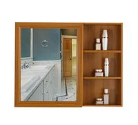WLABCD Specchio, Bagno, a Parete, Specchio per il Trucco, Spogliatoio, Armadietto, Organizzatore Di Stoccaggio con Porta, Armadietto Di Vanità con Tier Inner Shees per Vivere,90X12.5X70Cm.