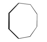 WLABCD Specchio Specchio da Bagno Specchio da Parete Specchio da Trucco Specchio Ottagonale Forma Unica Specchio Antideflagrante Specchio da Barba per Hotel Specchio da Barba,Nero