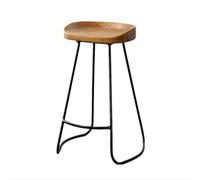 WLABCD Vento Industriale Nordic Bar Legna Semplice Ferro Sedia Seggiola da Bar Sgabello da Bar Cafe Semplice/Come mostrato / 65