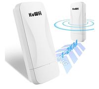 WLAN Bridge Point to Point Outdoor 2.4GHz 1KM Long Range Point to Point Wireless Bridge, WiFi Bridge con 2 100 Mbit/s, adattatore PoE 24V IP65 resistente alle intemperie, per Starlink, garage, fienile