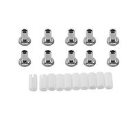 Wlauqueta 10 Pezzi Serbi Manicotti per Tubo in Ceramica e Adattatori per Connettore Testa in Metallo 10 Pezzi Seria per Localizzatore di Difetti Visivi a Fibra