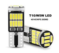 Wlauqueta 10 Pezzi W5W T10 LED Lampadine 4014 26SMD Car Interner Cupola Tetto Lampada Piastra di Immatricolazione Segnale Lampada Coda Scatola Lampadine 12V Luce Bianca