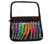 Wlauqueta 10 PZ Esche Artificiali di Calamari Esche da in Legno Gambero 12 cm 3.0# Octopus Seppie Esche Scatola di Immagazzinaggio