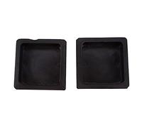 Wlauqueta 100 mm x 100 mm plastica scanalata tappi terminali quadrati tubo di copertura inserti 2 pezzi