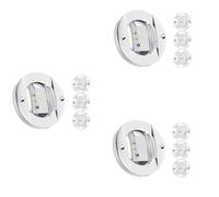 Wlauqueta 12 Pezzi Serie Luci Interne della Barca, Luce di Cortesia Ponte della Barca a LED 12 V 3 Pollici Rotondo 6 LED Ancoraggio Tabella Posteriore
