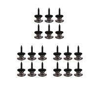 Wlauqueta 18 Pezzi Funghi Testa Chitarra Cinghia Pulsanti Cinghia Serrature Cromo (nero)