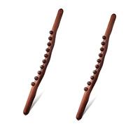 Wlauqueta 2 x 10 perline Guasha Stick di raschiatura Strumenti di massaggio in legno per dolori al collo e alla schiena dello stomaco, corpo modellazione gamba anticellulite