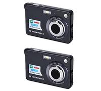 Wlauqueta 2 x Fotocamera Digitale HD Display Videocamera Anti-Shake Camcorder Mini Fotocamera 2,7 Pollici