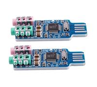 Wlauqueta 2 x Free Driver Scheda audio USB cm108 Chip Scheda audio USB Blu