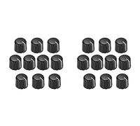 Wlauqueta 20 Pezzi Pulsanti di Controllo Potenziometro per Pulsanti Tono Volume Chitarra Elettrica Nero Tipo D 6mm