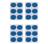 Wlauqueta 24 Pezzi/Set di Kit Batteria Silenzioso Silica Gel Adesivo Ammortizzatori Pad Gel Cassa Silenzioso Mute Blu