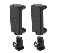 Wlauqueta 2X 2 in 1 Supporto Clip del Telefono Portatile 360 Testa Sfera Adattatore Caldo Montare per DSLR SLR Camera