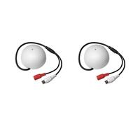 Wlauqueta 2X Microfono Presa Audio MIC Sorveglianza Audio per Telecamera IP di Sicurezza di Sorveglianza CCTV Preamplificatore Integrato Voice Wired