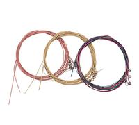 Wlauqueta 3 corde di ricambio per chitarra acustica (1 set di candele, 1 set in rame e 1 set multicolore)