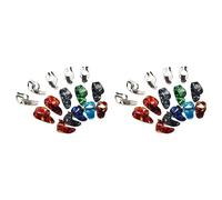 Wlauqueta 30 pezzi per chitarra Humb Finger Picks metallo + plastica
