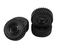 Wlauqueta 4 Pezzi Ruota in Gomma Pneumatico Set per MN86 1/12 RC Auto Fai da te Aggiornamento Parti di Ricambio Accessori