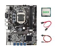 Wlauqueta B75 ETH Mining Motherboard 8XPCIE Adattatore USB + G6XX CPU + SATA + di commutazione LGA1155 MSATA B75 Scheda madre USB