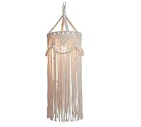 Wlauqueta Boho DéCor Tessuto a Mano Fascino Macramé Arazzo Parete Cuccetta Decorazione Paralume Mandala