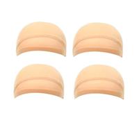 Wlauqueta Cuffia per parrucca HD, cuffia per parrucca trasparente, berretto in nylon sottile, multifunzionale, pratico, copertura per testa, colore della pelle, 4 pezzi