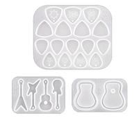 Wlauqueta Forma di pick per chitarra, forma di resina squisita per plettro, triangolo, plettro, silicone, in ghisa per gli amanti della musica