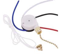 Wlauqueta Kit di interruttore ventilatore a soffitto a 3 velocità a 4 fili, interruttore di controllo a scorrimento interruttore di trazione ZE-208S con corda