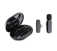 Wlauqueta Microfono Lavalier 2.4G Tipo-C Microfono Cancellazione del rumore Live Streaming per la Registrazione di Riduzione del Rumore Video