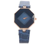 Wlauqueta Moda strass specchio forma orologio al quarzo blu, blu, Blu