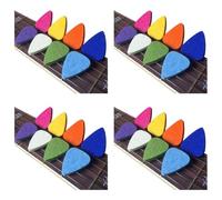 Wlauqueta Plettro di Ukulele - Plettro di feltro/plettri per uculele e chitarra, 32 pezzi, multicolore