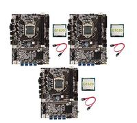 Wlauqueta Scheda madre B75 BTC Mining + CPU G1620 + SATA LGA1155 Adattatore USB 8XPCIE DDR3 MSATA B75