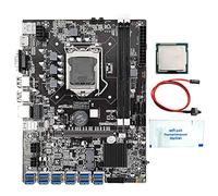 Wlauqueta Scheda madre MinièRe B75 BTC con processore G530-G630 + grasso termico + di commutazione 12 slot USB3.0 LGA1155 DDR3 DIMM RAM SATA3.0