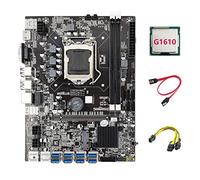 Wlauqueta Scheda madre MinièRe B75 ETH Adattatore USB 8XPCIE + CPU G1610 + 6 Pin a doppio 8 Pin + SATA Scheda Madre LGA1155 B75 Minore