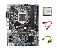Wlauqueta Scheda madre MinièRe B75 ETH Adattatore USB 8XPCIE + CPU G1620 + 6 Pin a doppio 8 Pin + SATA Scheda Madre LGA1155 B75 Minore