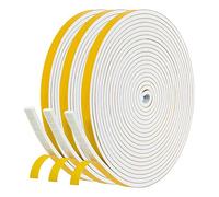 Wlauqueta Schiuma adesiva - Guarnizione per finestra, porta guarnizione per porta, guarnizione per porta tagliafreddo, 6 mm di x 3 mm di spessore, 3 pezzi ciascuno,