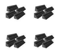 Wlauqueta Schiuma Insonorizzata Acustica Studio Acustici 16 Pezzi Angolo Trappola Basso Trattamento Suono Cunei di Suoni, 12X12X48cm