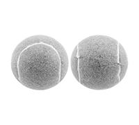 Wlauqueta Set di 2 palline da tennis pretagliate per piedi di mobili e protezione del pavimento, rivestimento in feltro resistente e grigio
