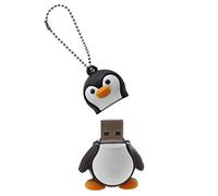 Wlauqueta USB 2.0 Pinguino U-Disco USB Dispositivo di memoria e dati Flash Drive Nero+, 32GB