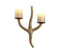 WLBHWL Applique da Parete con Corna di Cervo, Lampada Rustica in Resina, Lampada da Parete A 2 Luci in Stile Fattoria Vintage, Illuminazione per Interni per Camera da Letto, Corridoio, Soggiorno